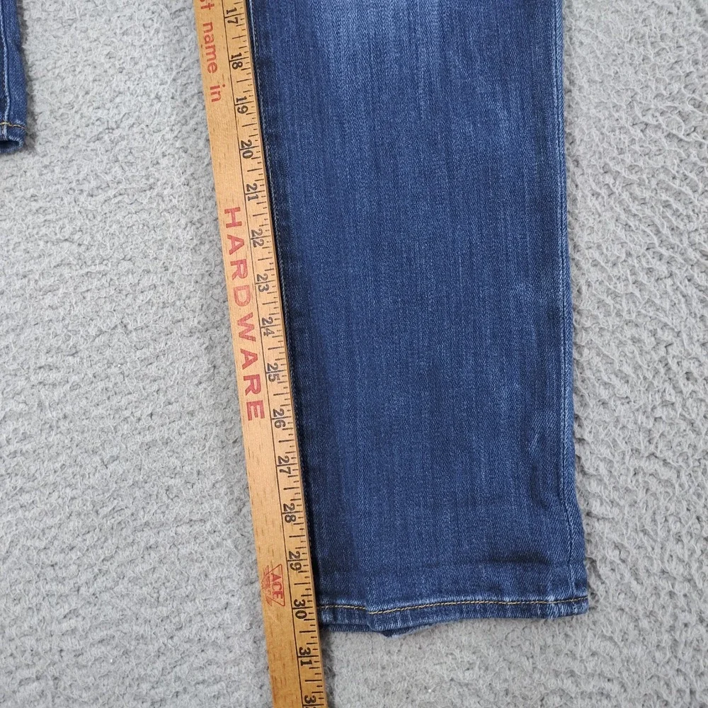 Pilcro and the Letterpress Jeans Womens 29 Blue Hyphen Medium Wash Distressed